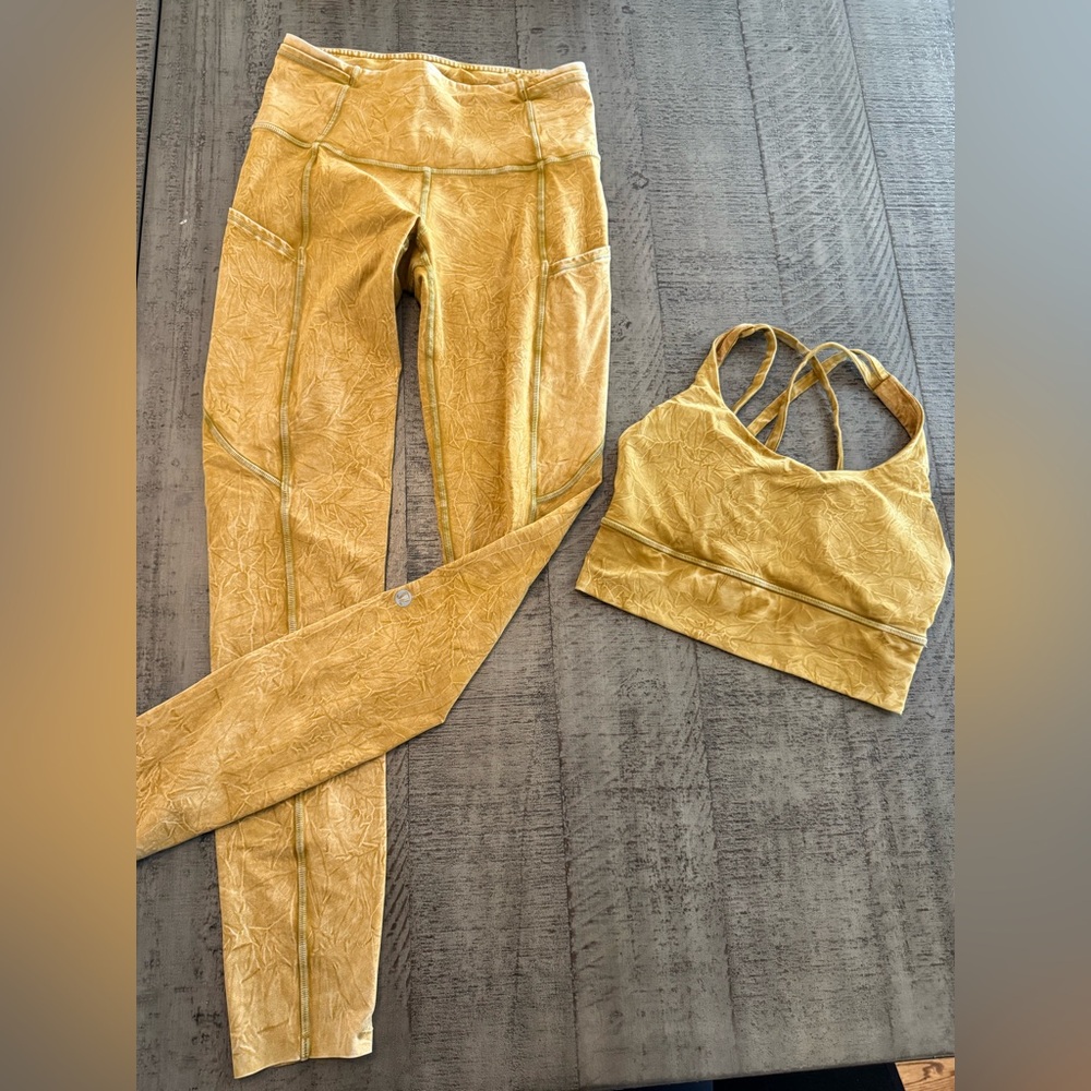 Yellow Fast and Free Lululemon Set
